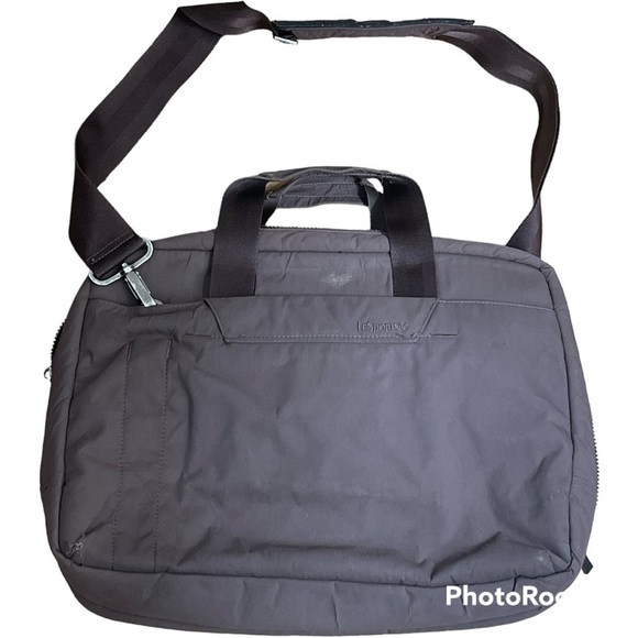 LeSportsac Brown Nylon Laptop Business Bag Work Tote OS” - Picture 1 of 13